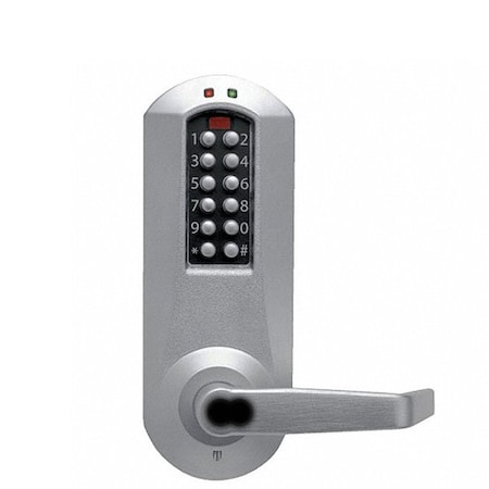 Dormakaba KABA: E-Plex Cylindrical Lever Lock with Privacy Function 100 User Codes  Latch Throw 2 KABA-E5051SWL-626-41